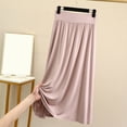 thumbnail image 6 of OSOLU Solid Color Women Full Length Skirt A-Line Umbrella Skirt Mid-Length Skirt Relaxed Fit Skirts, 6 of 6