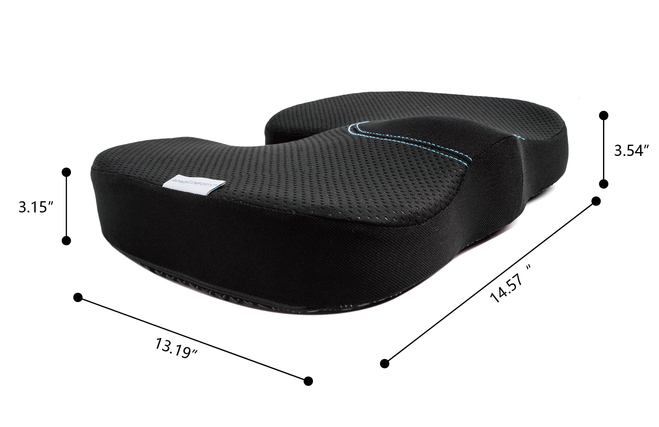 Auto Drive 1-Piece Natural Latex  Car Seat Cushion Black Universal Fit, sku:19CU29