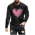 thumbnail image 1 of Blusas y camisas de manga larga con cuello redondo para hombre, blusa informal de manga larga con cuello redondo y estampado., 1 of 4