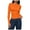 Orange, variant on felwors Women's Long Sleeve Crew Neck Shirts Fall Basic Casual Ruched Side Slim Fit T Shirts Tee Tops Light Blue, L