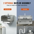 thumbnail image 5 of VEVOR Commercial Hand Sink with Faucet and Side Splash, Stainless Steel Sink for Washing, Small Hand Washing Sink, Wall Mount Hand Basin for Restaurant, Kitchen, Bar, Garage and Home, 17x12.8 inch, 5 of 9