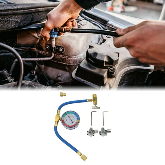 For R134A Ac Filling Hose Set 6Pcs With Puncture Valve For Home And Vehicle