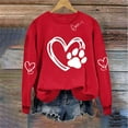 thumbnail image 3 of Posijego Women's Heart Graphic Sweatshirts Valentines Day Clothes Long Sleeve Crewneck Loose Basic Spring Tops, 3 of 7