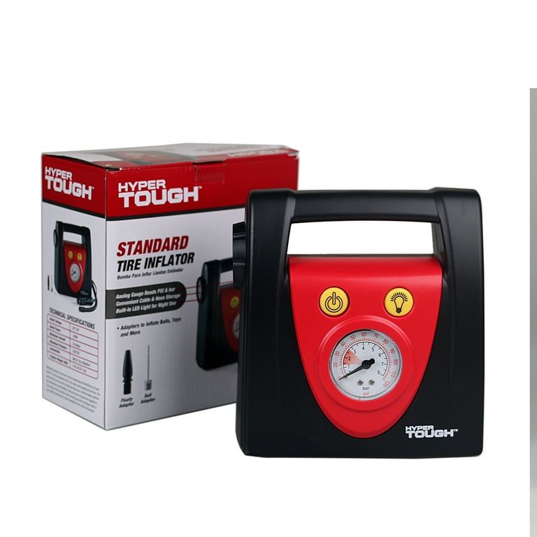 Hyper tough dc 12v portable analog tire inflator & tire pump discount