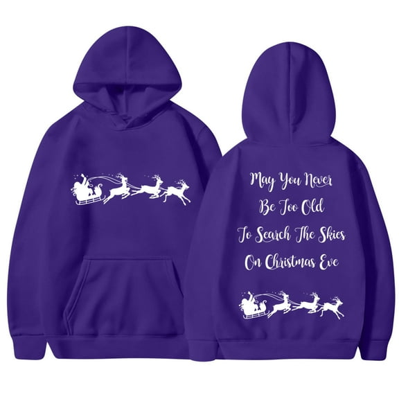Men's and Women's Holiday Snowman Hoodie - Purple Festive Pullover Sweatshirt for Christmas Celebrations and Winter Comfort