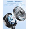 thumbnail image 3 of Ventilador portátil para cochecito Bearwind con luz nocturna LED negra, 3 of 6