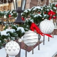 thumbnail image 6 of Alupssuc 6 Inch Oversized Christmas Ball Ornaments, Shatterproof Xmas Tree Decorations, White & Silver, 4CT, 6 of 6