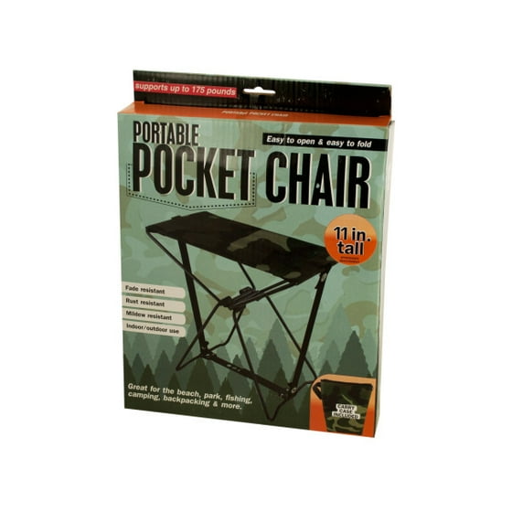 Portable Pocket Chair With Carrying Case Available In A Pack Of 1
