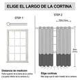thumbnail image 2 of NANWEI 100% Cortinas Blackout, Cortinas Largas con Forro Negro para Estar/Rec&aacute;mara Ventana, Ojales en la Parte Superior, Aislamiento T&eacute;rmic, Reducci&oacute;n Ruido, 2 Paneles, 2 of 7