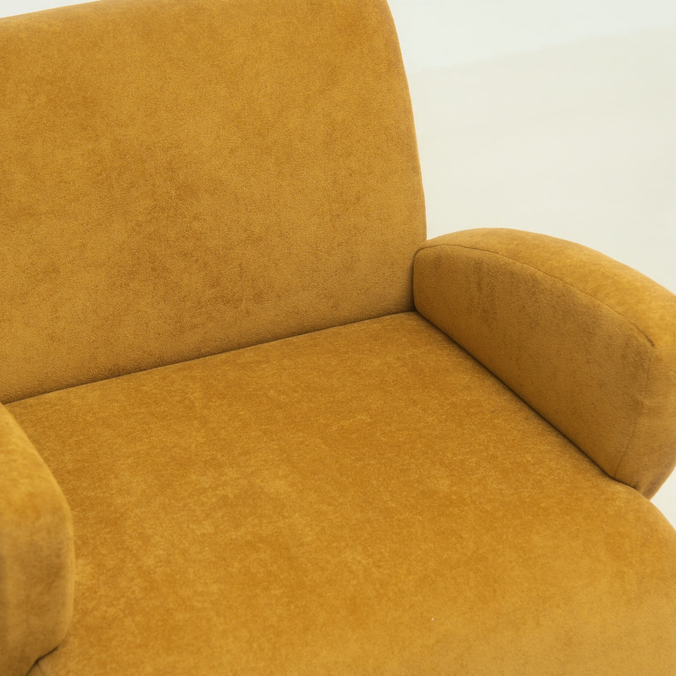 Noble House Jordon 28" Velvet Upholstered Accent Lounge Chair with Birch Legs, for Living Room, Brown Yellow