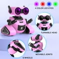 thumbnail image 5 of Yerloa Robot Toys, Remote Control Robot Toy, Rechargeable RC Robots for Kids Boys Girls with Music and LED Eyes, Toys for 4 5 6 Year Old Girls Boys Birthday, Pink, 5 of 8