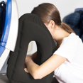 thumbnail image 3 of (Negro) Almohada de viaje inflable, cojín inflable multiusos, almohada de viaje con soporte para la cabeza, almohada de cuello multifunción para dormir en el avión, 3 of 5