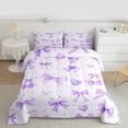 thumbnail image 2 of Castle Fairy Cute Girly Bow Knot Twin Comforter Sets,Cartoon Bowtie Cherry Bedding Set, 2 of 8