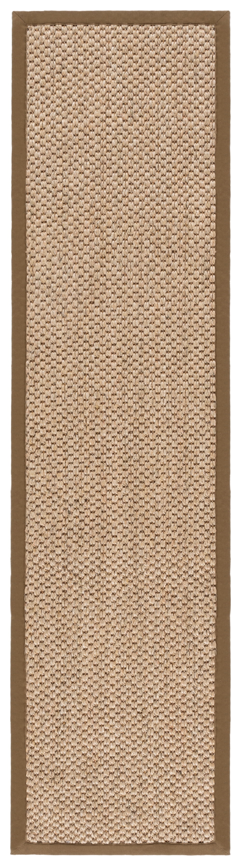 Safavieh Natural Fiber Charlene Bordered Runner Rug, Natural, 2'6" x 12'