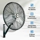 thumbnail image 2 of Ventilador eléctrico Hurricane Pro de 20 pulgadas con soporte de pared oscilante de metal, 2 of 9