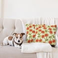 thumbnail image 4 of Ambesonne Fruit Throw Pillow Cover 2 Pack, Cherry and Leaves Pattern, 18", Apple Green Red White, 4 of 5