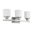 thumbnail image 2 of CHLOE Lighting AALIYAH Contemporary 3 Light Brushed Nickel Bath Vanity Light Opal White Glass 23" Wide, 2 of 6