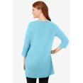 thumbnail image 2 of Woman Within Plus Size Perfect Three-Quarter-Sleeve Scoopneck Tunic, 2 of 6