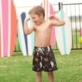 thumbnail image 4 of FORMRS Boys Swim Trunks Quick Dry Mesh Lining Beach Boardshorts, Sizes XS-XL, Autumn Ghost Pattern, 4 of 7