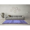 thumbnail image 3 of Ahgly Company Machine Washable Indoor Square Abstract Blue Modern Area Rugs, 6' Square, 3 of 4