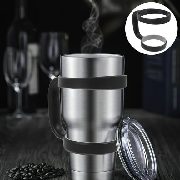 Homoyoyo Black Tumbler Handle with Ergonomic Design Grip for Easy Carrying and Comfortable Use