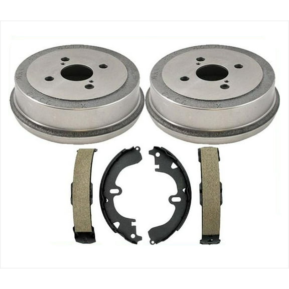Rear Brake Drums Shoes Pair Set for Toyota Corolla 1994-2002 Prizm 1993-2002
