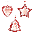 thumbnail image 1 of Adornos navideños rústicos para árboles y coronas Rebanadas de madera hechas a mano, 1 of 5