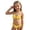Yellow, variant on Girls Swimwear Floral Bikini With Layered Ruffle Trim Matching Bottom Beach Pool Party Clothes