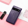 thumbnail image 7 of SaniMore for Google Pixel 7 Pro 6.7" 2022 Wallet Case with Embossed Mandala PU Leather Flip Protection Wrist Strap Credit Card Holder Pocket Kickstand Shockproof Case For Google Pixel 7 Pro, Purple, 7 of 7