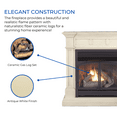thumbnail image 3 of Duluth Forge Dual Fuel Ventless Gas Fireplace With Mantel - 32,000 BTU, T-Stat Control, Antique White Finish - Model# DFS-400T-2AW, 3 of 7