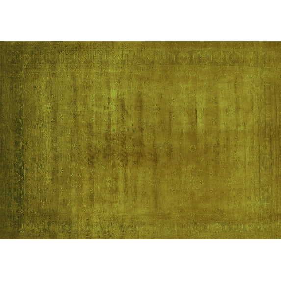Ahgly Company Indoor Rectangle Oriental Green Industrial Area Rugs, 3' x 5'