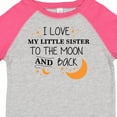 thumbnail image 4 of Inktastic I Love My Little Sister to the Moon and Back Boys or Girls Toddler T-Shirt, 4 of 5