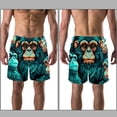 thumbnail image 3 of luoweisi Men's Beach Shorts Quick Dry Swim Trunks with Mesh Lining Monkey 2XL, 3 of 5