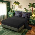 thumbnail image 4 of meiyoeat Galaxy Dino Twin Bedding for Boys, Neon Line Space Skeleton Bedding Comforter Set, Dark Navy, Black Reversible, 7 Pieces, 4 of 5