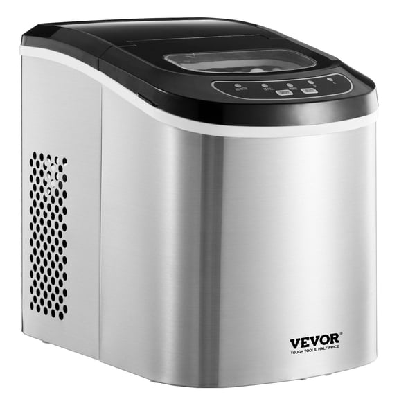 Automatic Self-Cleaning Portable Ice Maker, 33Lbs/24H Capacity, Includes Ice Scoop and Storage Basket, Sleek Design for Kitchen Countertop, Home Bar
