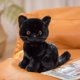 thumbnail image 2 of 26cm Simulation Grey White Black Cat Plush Toy Cartoon Sitting Lifelike Kitten Animal Cats Artificial Touch Doll Gift for Kids, 2 of 5