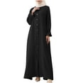 thumbnail image 2 of Njoeus Women Buttons Down Linen Long Shirt Dress Casual Loose Full Length Dress Plain Long Sleeve Maxi Dresses, 2 of 8