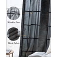 thumbnail image 3 of Window Forest Kitchen Curtains Vintage Arched Black Green Cafe Short Curtains for Bathroom Blackout Window Curtain Grommet Small Window Treatment Tier Drapes for Bedroom Living Room 27.5"x39"x2, 3 of 9