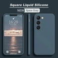 thumbnail image 3 of Nueva funda cuadrada de silicona líquida para Samsung Galaxy S24 S23 S22 S21 S20 Ultra Plus FE A54 A53 A52 A73 5G 4G funda suave a prueba de golpes, 3 of 5