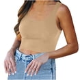 thumbnail image 1 of Débardeurs Courts pour Femmes Sans Manches Basiques Athlétiques Haut de Sport Uni Décontracté d'Été Entraînement Yoga Course Chandail Gilet, 1 of 5