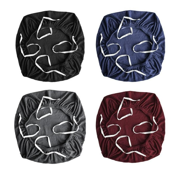 4 Piezas de Fundas de Asiento de Silla, Funda Protectora de Cojín para Silla de Ordenador, Decoración