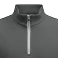 thumbnail image 4 of YLSDY Men's Ribbed Quarter-Zip Sleeveless Top, Casual Textured Shirt with Mock Neck for Layering Dark Gray XL, 4 of 4