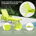 thumbnail image 6 of WestinTrends Malibu Chaise Lounge Outdoor, All Weather Poly Lumber Patio Pool Lounge Chairs with 5 Positions Backrest, Lime Green, 6 of 10