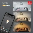 thumbnail image 4 of Globe Electric Wi-Fi Smart 40W Equivalent Vintage Filament Tunable White LED Light Bulb, No Hub Required, Voice Activated, Energy Star, B11 Shape, E12 Candelabra Base, 34918, 4 of 6
