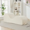 thumbnail image 5 of Puremind Yoga Chaise Lounge Chair, Chaise Lounge for Yoga with Headrest/Waist Pad/Foot Pad/Side Pockets,Yoga Chair for Relaxation Stretching, Beige, 5 of 10