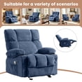 thumbnail image 6 of JMYMRY Rocker Recliner Chair with Vibration Massage and Heating, Cup Holders and Side Pockets, Adjustable Lounge Chair for Living Room, Blue, 6 of 8