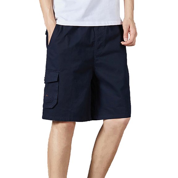 Ramiter Mens Shorts Men's Originals Sweat, Heavyweight Fleece Shorts with Pockets Dark Blue,4XL