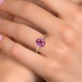 thumbnail image 4 of Gem Stone King 14K Two Tone Gold Pink Mystic Topaz and Lab Grown Diamond Engagement Ring for Women | 3.41 Cttw | Oval 10X8MM | Gemstone November Birthstone | Size 5, 4 of 6