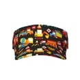 thumbnail image 2 of Kdxio Construction Truck Print Sun Visor Hat Golf Visor Adjustable Velcro Outdoor Sports Cap For Men Women, 2 of 7