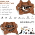 thumbnail image 5 of Sunyuer Y2k Purse Women Large Capacity Hobo PU Leather Satchel Handbag Multi-pocket Goth Trendy Punk Clutch Tote Bag, 5 of 8